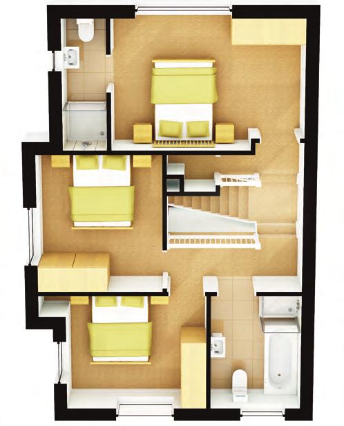 3m* Ensuite - - Bedroom 2 8 11 x 10 7 2.7 x 3.2m Bedroom 3 10 9 x 9 6 3.3 x 2.9m Bathroom - - Total Area: 1,135 sq ft 105.