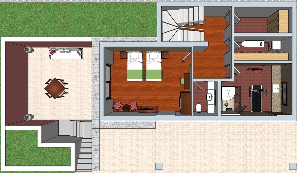 1 6 5 4 9 2 3 8 7 LOWER LEVEL LAYOUT 1. Villa s main staircase 2. Twin bed bedroom 3. WC 4.