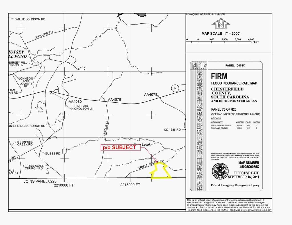 SUBJECT - FEMA FLOOD MAP (1) Form SCNLTR - "TOTAL"