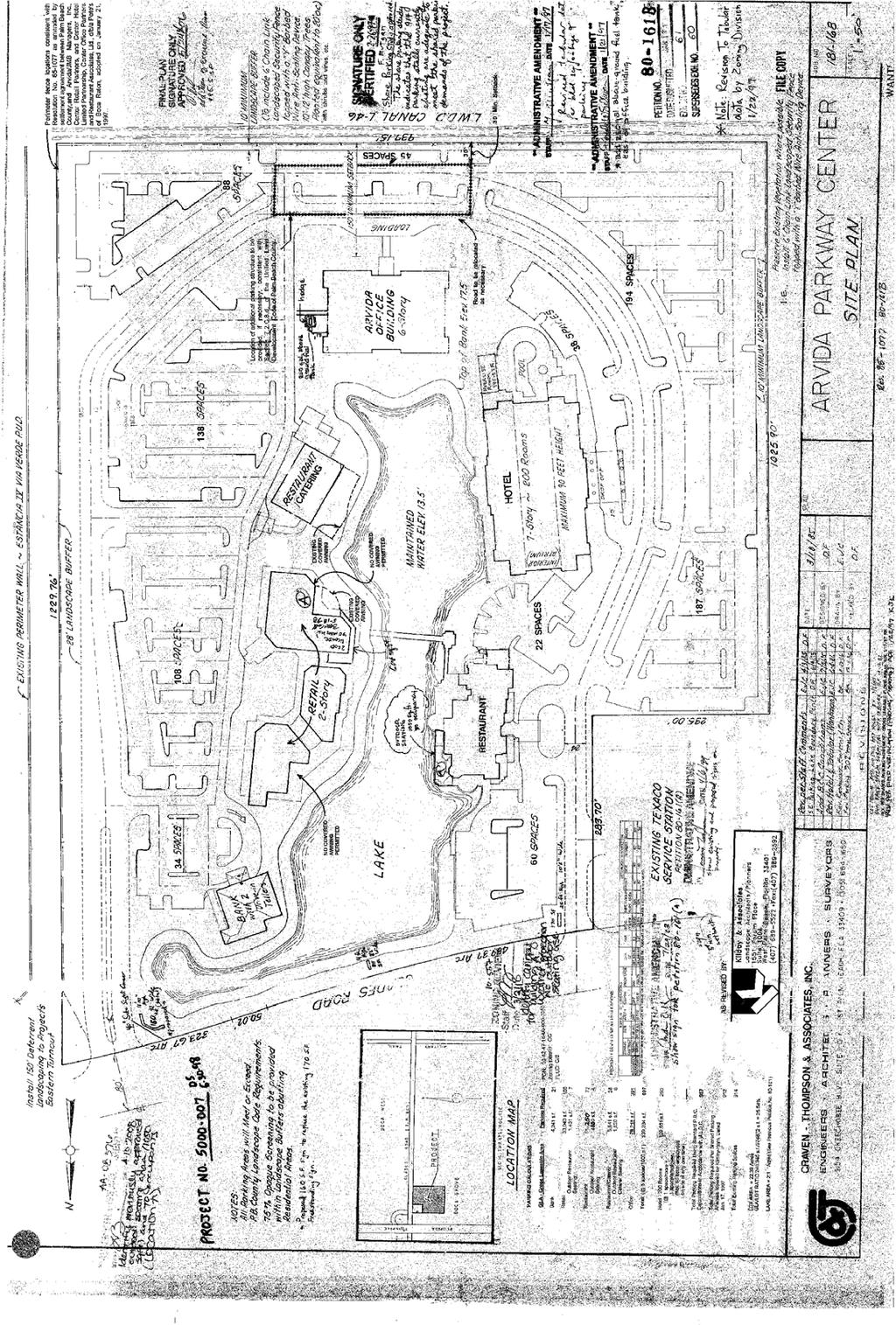 Figure 11 Previously approved Final Site Plan for the Arvida Parkway Center (Control No.