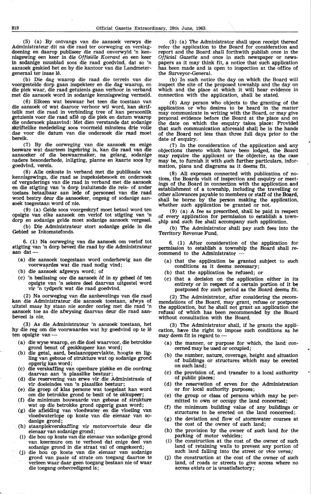 819 Official Gazette Extraordinary, 28th June, 1963.