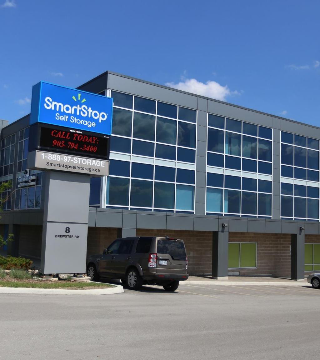 SELF-STORAGE WITH SMARTSTOP Buildings on average 100,000 to 130,000 sf. Development yield expected to be 7.0% to 8.
