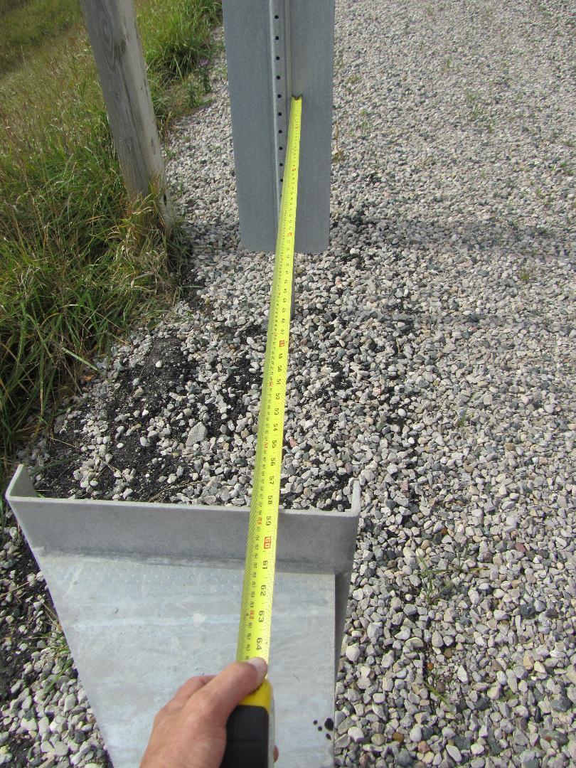 Figure 18: View of measurement taken to document the position