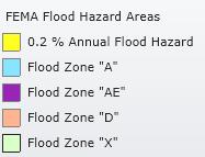 Flood Zone AE - The base floodplain where base flood* elevations are provided. Flood Zone D - Areas in which flood hazards are undetermined, but possible. No flood hazard analysis had been conducted.