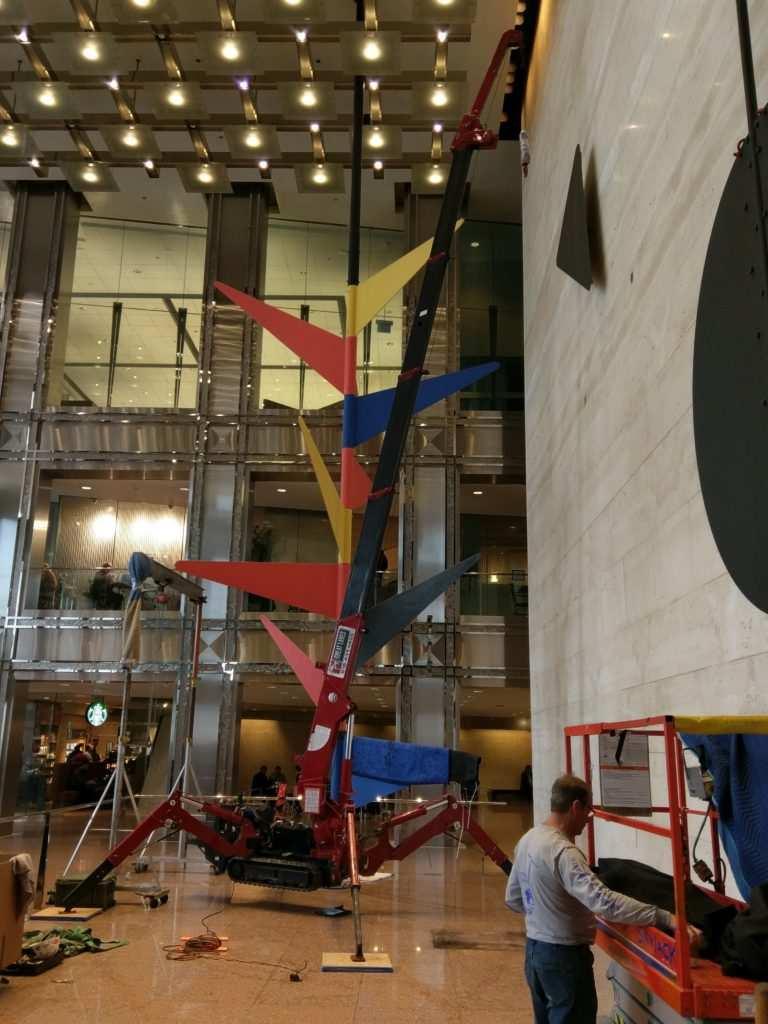 Calder s The Universe Sculpture at Willis Tower Disassembled With Future Unknown Disassembly