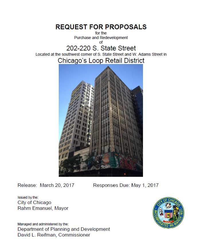 RFP Issued for Century Building and Consumers Building on South State Street City of Chicago RFP for 202-220 S.