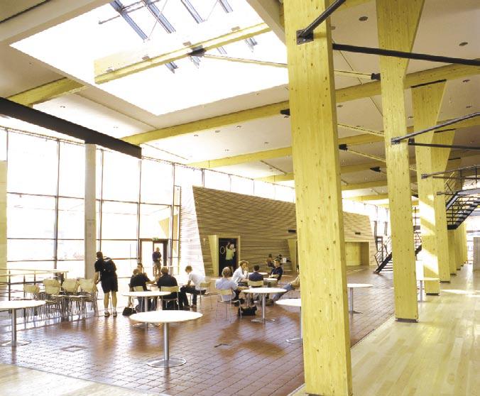 In focus: timber hi-rise Växjö University opened its Institute of Wood in 2002.