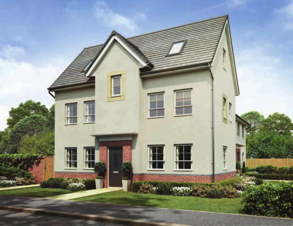 THE HESKETH 4 EDROOM SEMI-DETACHED HOME dw ED 4 RL SHOWER ROOM CYL RL A spacious family home designed over three floors The open-plan fitted kitchen has a dining area opening onto the garden, while a