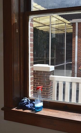 Sep 24 Window washing begins in the infirmary prior to the