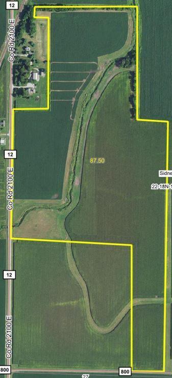 Aerial and Map: Tract 3 87.50 152A Drummer silty clay loam 52.12 60.30% 195 63 144 154A Flanagan silt loam 31.25 36.