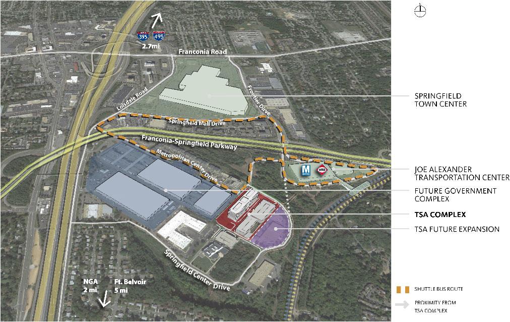 Springfield Metro Center Site Plan Springfield Town Center (PREIT) Joe Alexander Transportation Center Future
