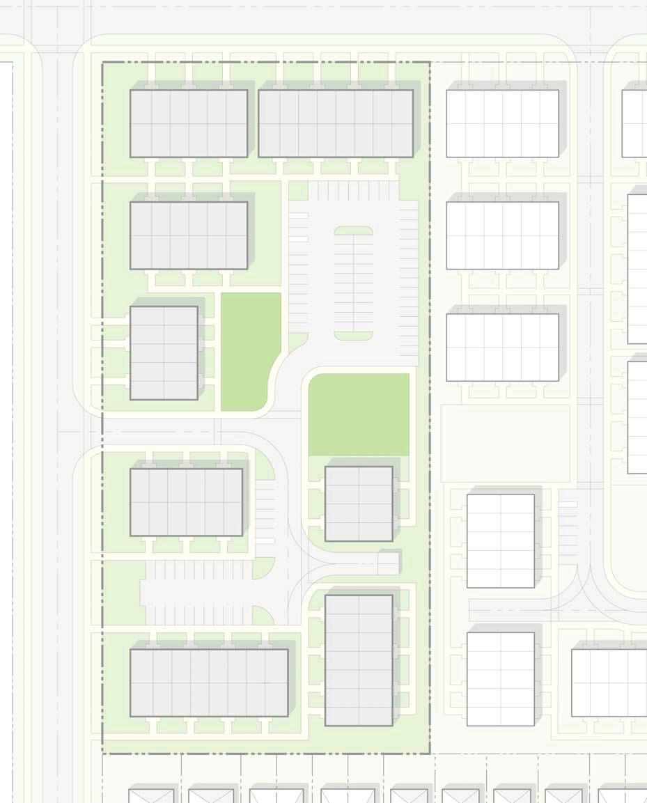 Appendix 1, Page 16 3.3 RM11 Back to Back Townhouses on a CEC-Road Design Standards Minimum lot frontage 38.0 m Min. front yard 7.5 m Side wall to side wall without walkway 3.0 m Min. Unit Width 5.