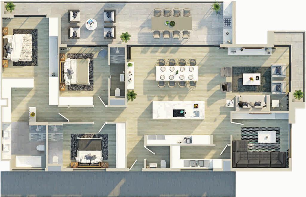 4 Bed Penthouse 4 Bed Penthouse Type C(m) 4 Bedroom Penthouse 32 33 Type C(m) Area Summary 176.5m 2 40.9m 2 / 43.5m 2 Balcony 01 5m 2 Lounge 4.5m x 4.3m Kitchen 7m x 2.9m Guest Bathroom 1.6m x 1.