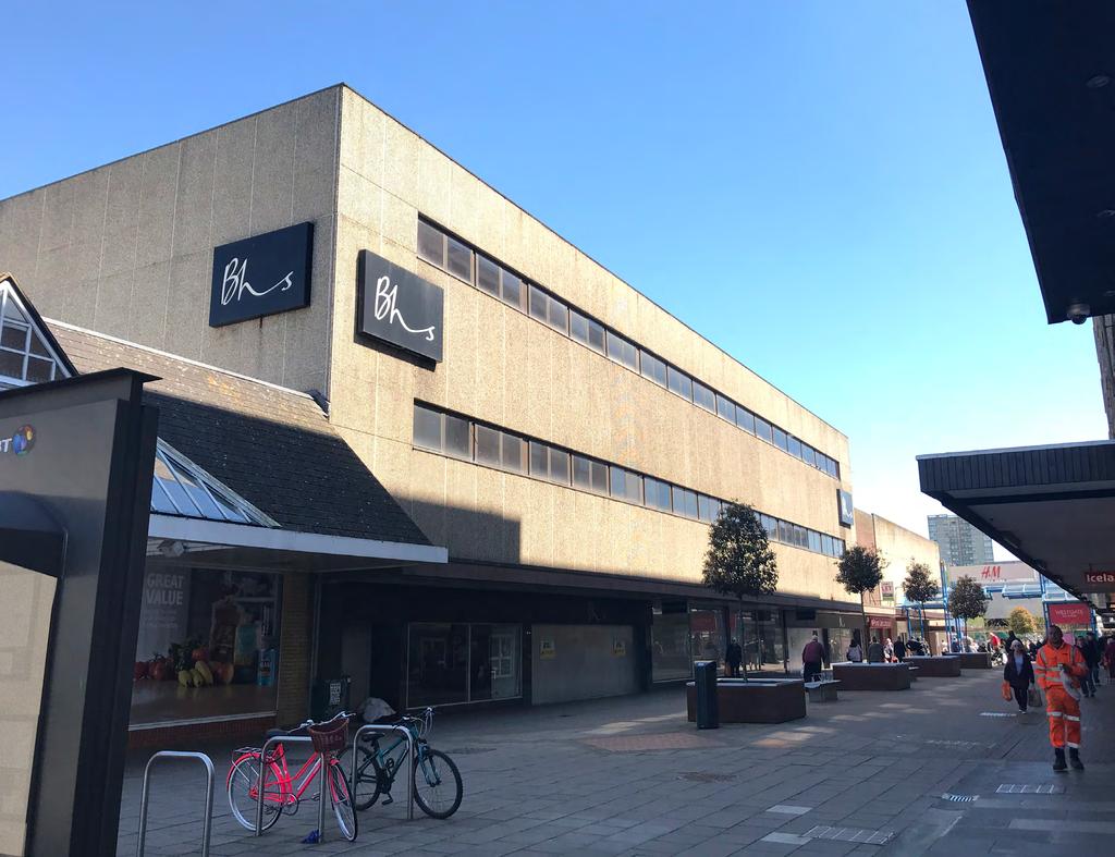 For Sale ON BEHALF OF NJ Pask and RJ Goode Joint LPA Receivers Former BHS Department Store 7 The Forum Stevenage SG1