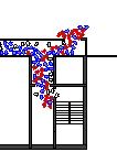 Setting 56 m Plan 1-A 20 m 10 m staircase office (258 persons) fire corridor vestibule vestibule Evacuation start time 1:07 staircase Feature A doorway to the corridor is near each doorway to a