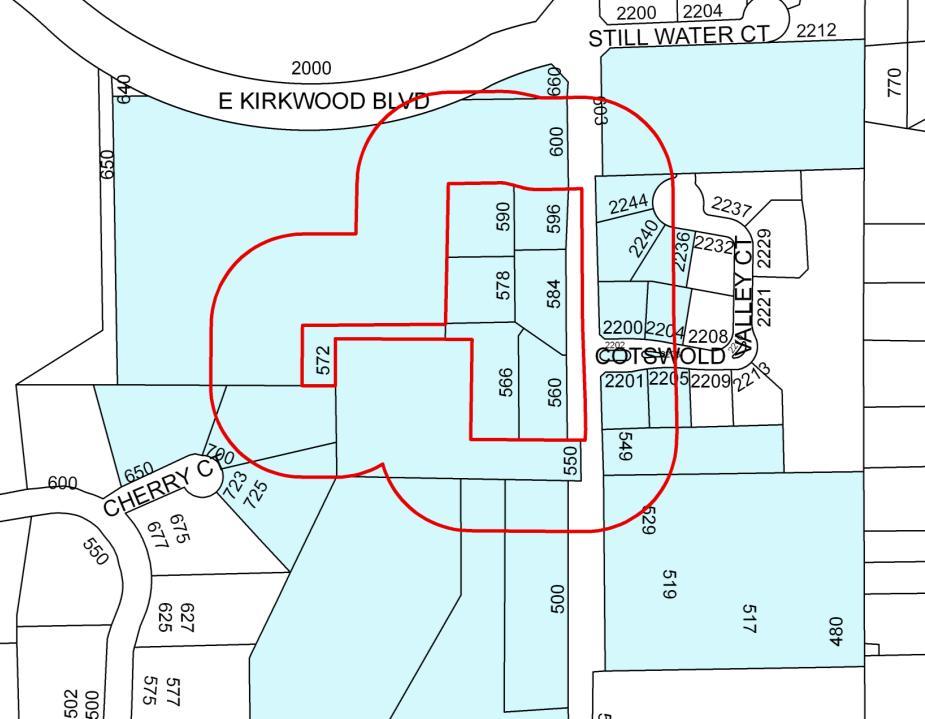 SURROUNDING PROPERTY OWNERS MAP & RESPONSES Kimball Lakes Office Park SPO # Owner Zoning Address Acreage Response 1. Halim, Emil A MF1 725 CHERRY CT 0.96 NR 2.