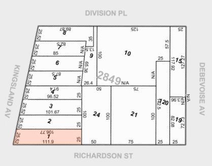 The property has easy access to the Brooklyn Queens Expressway and is within walking distance from Cooper Park. Lot Dimensions 25.52 X 100.