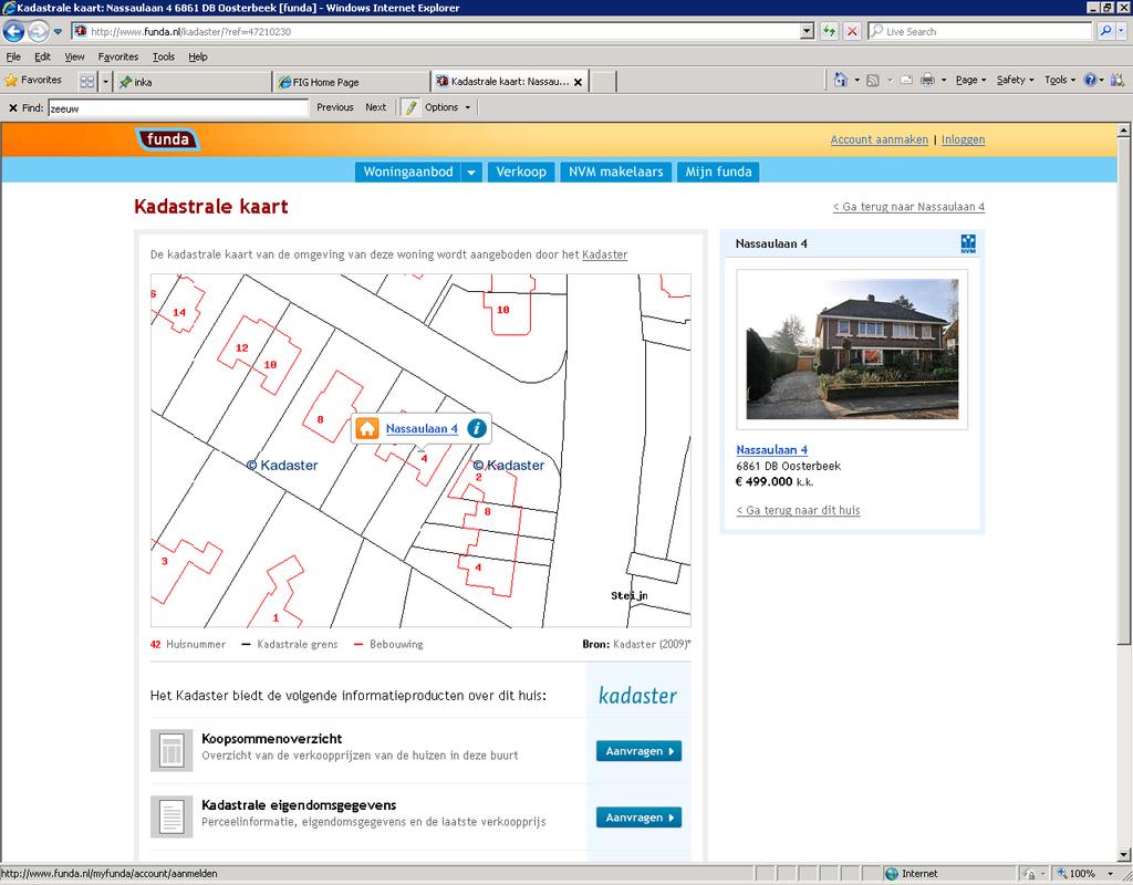 Searching for a house at the commercial FUNDA web