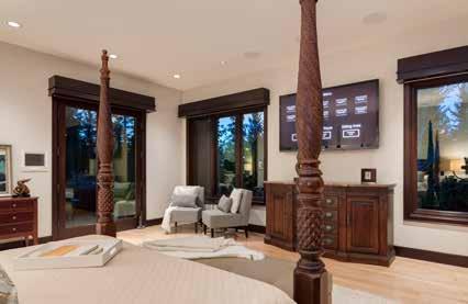 A Sumptuous Master Retreat The main level master bedroom is tucked away for