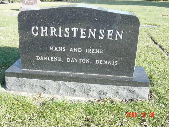 CHRISTENSEN. HANS PETER HUSBAND and WIFE PFAHNING, DARLENE IRENE.