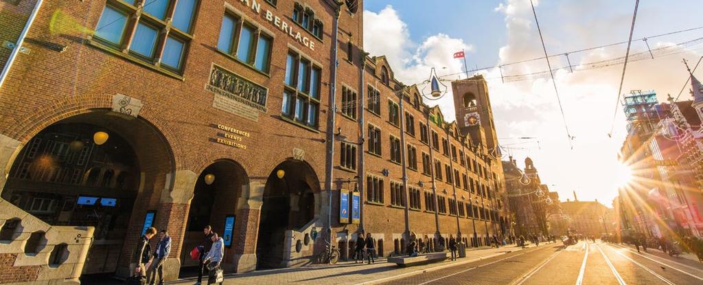 LOCATION 3 minutes walk from Amsterdam Centraal railway station, which is only 20 minutes from Schiphol International airport by direct train Beurs Van Berlage, Damrak 243, 1012 ZJ Amsterdam,