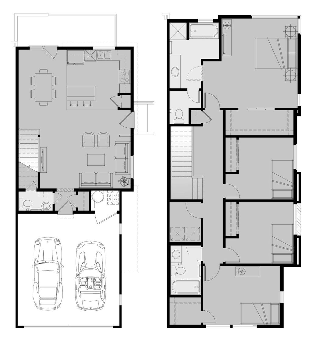 4-Bedroom, Mirasol Style D Total SF: 1,700-4 Bedrooms, 2 ½ Bathrooms - First floor ceiling height 9 - Large open-plan design - Second floor ceiling height 8 - Large master suite - Double car attached