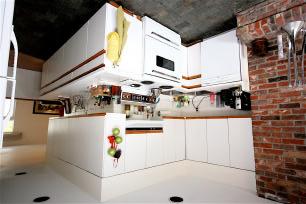 94m Brick fireplace, slate flooring, opens to kitchen, large