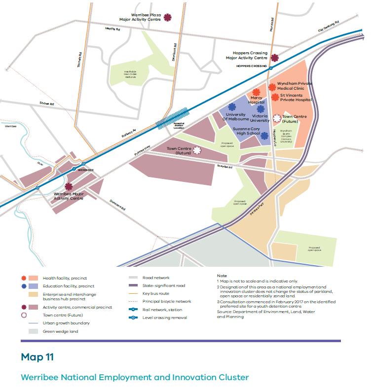 Figure 10 Werribee NEIC (Source: Plan Melbourne 2017-2050 page 33) 49. Directions most relevant to the amendment include: Direction 1.