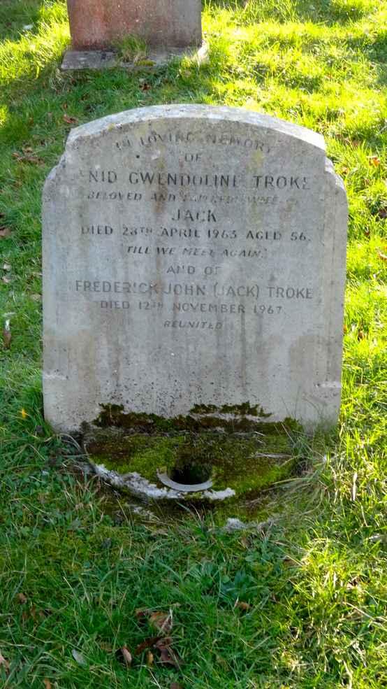 ALFRED TROKE DIED 19 TH APRIL 1935 AGED 63