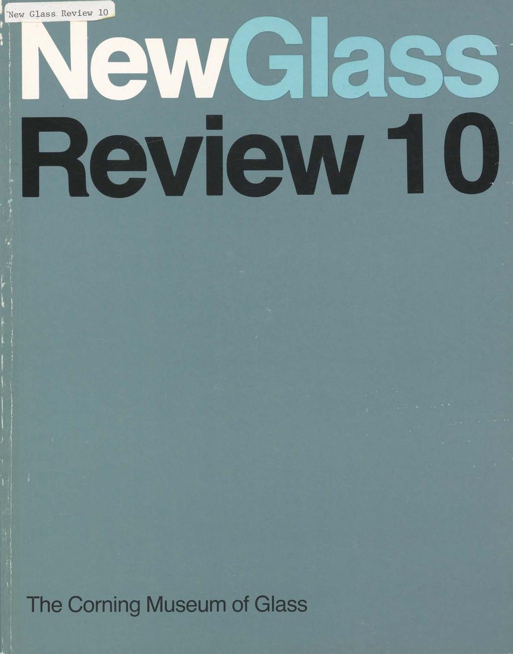 'New Glass Review 10J Gl i