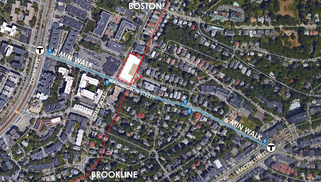 Site Location The site straddles Boston and Brookline, with most of the project area in Boston.
