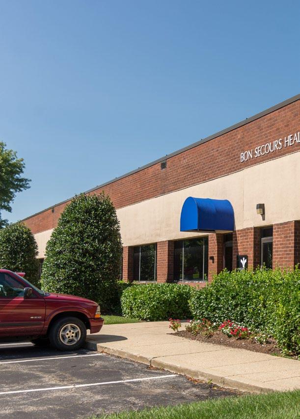 OAKLAND RIDGE 8990 ROUTE 108 32,550 square feet 100% leased 1 Tenant: Bon Secours Health System Moody s A2 credit rating 3% Rent Escalations Current rent is 10% below market 8980 ROUTE 108 34,833