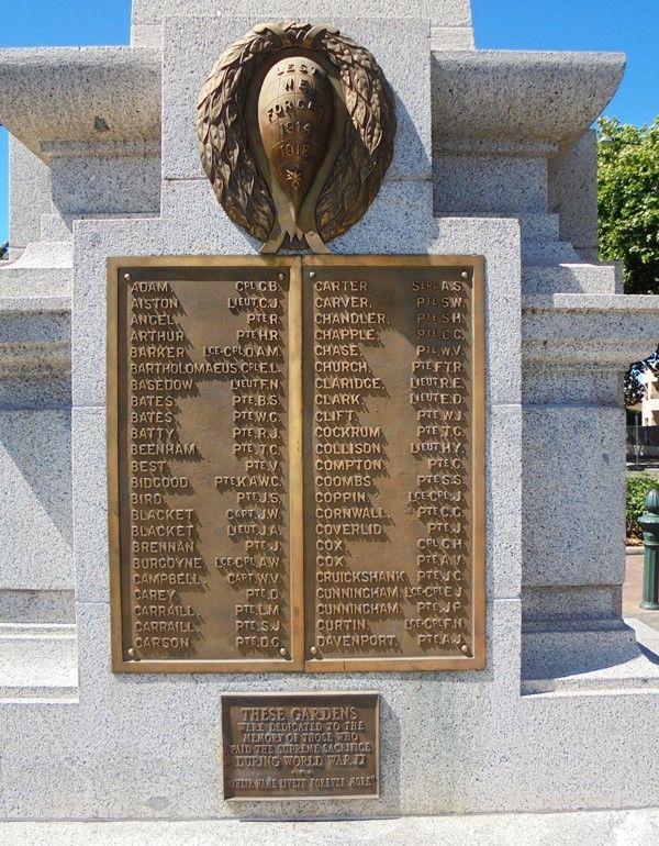 Memorial, located at Osmond Terrace & The