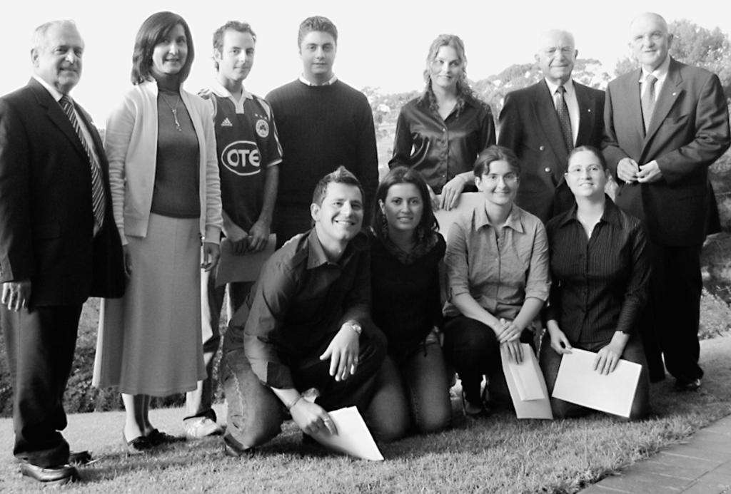 University, pictured with Ms Lina Koutsou, Education Consul in South Australia, staff and students.
