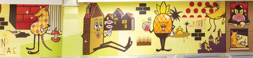 Twentyseven artists from around the world created the property s murals.