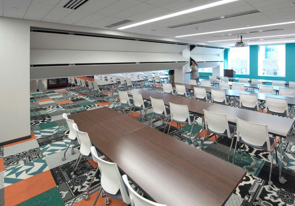 200 PERSON TRAINING ROOM CENTER YOUR COLLABORATION The amenity floor at Baker Center features three flexible conference rooms that have the connectivity and technology