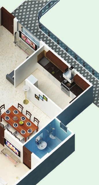 5 SFT - Living Room X 4 - Dining X 0 - Pooja Room
