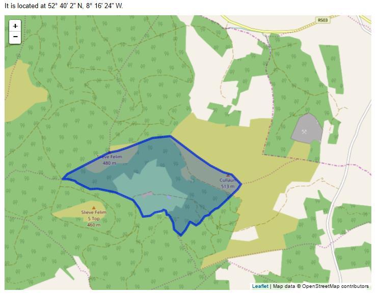 The townland of Falleenadatha which contained 338 acres.