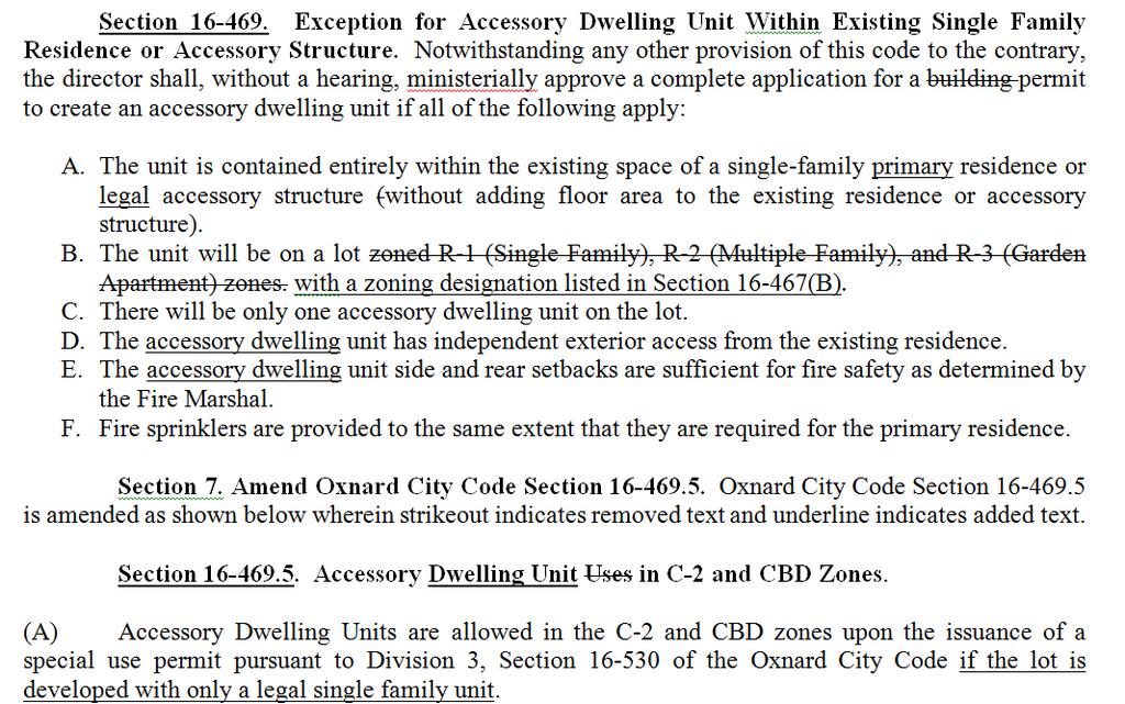 Clean up of Accessory Dwelling Unit (ADU) Text changes, continued: