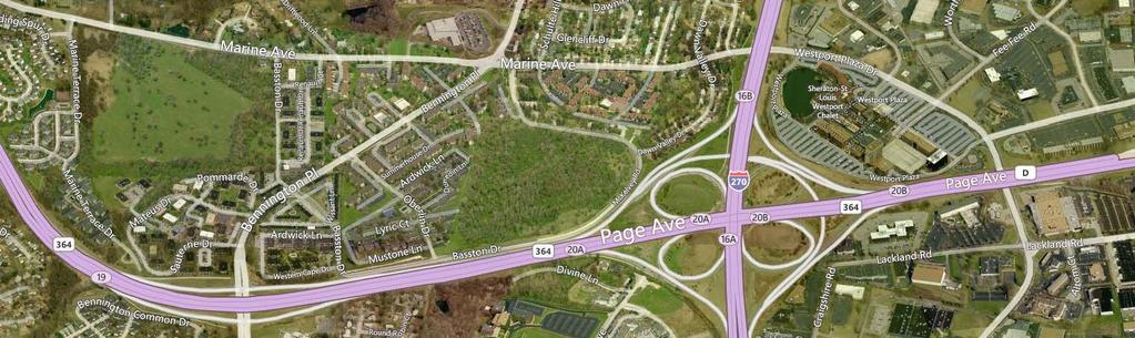 DESCRIPTION OF EXISTING SITE CONDITIONS The site is an approximately 35 acre tract located at the northwest corner of Route 364 and I-270, within the West Residential Planning Area.