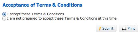 Conditions agreement.