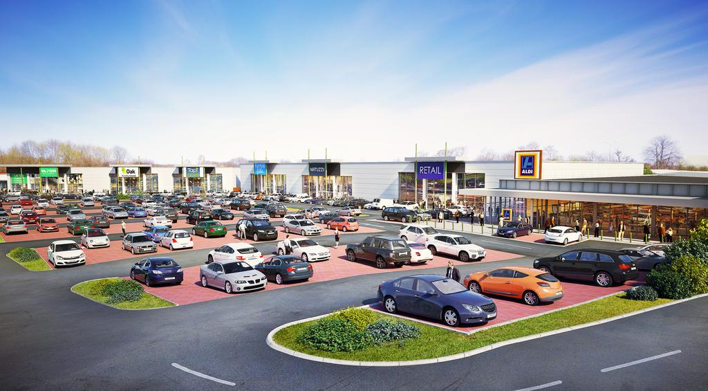 NEW RETAIL & LEISURE PARK DEVELOPMENT PROVIDING 110,000 SQ FT OF FLOORSPACE ON-SITE COMPLETION