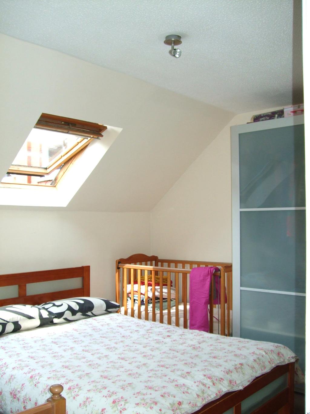 Bedroom One: 12 2 x 9 9 (3.72m x 2.98m). Two double-glazed skylights to rear aspect. Bedroom Two: 8 6 x 8 0 (2.60m x 2.45m). Double-glazed skylight window to front aspect.