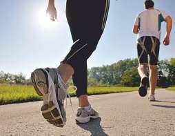 Work out in the open air garden jogging track and ease away the