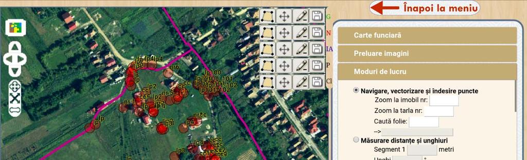 M.M. Moise GaussCAD a WebGIS Application for Collecting Cadastral Data control panel in the upper-right part of the maps displays four digitizing buttons (draw, edit, delete and save) for each of the