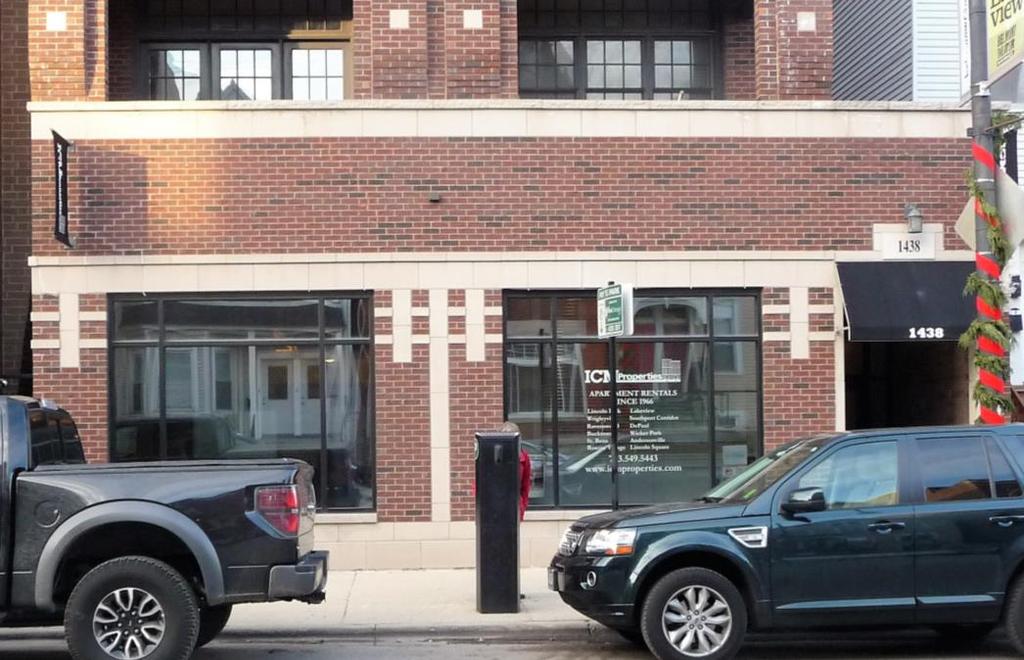 FOR LEASE BI-LEVEL COMMERCIAL SPACE 1438 W BELMONT LAKE VIEW, CHICAGO, IL 60657 Commercial Space: Delivery Condition: This commercial storefront is on the ground floor and lower level of a newer