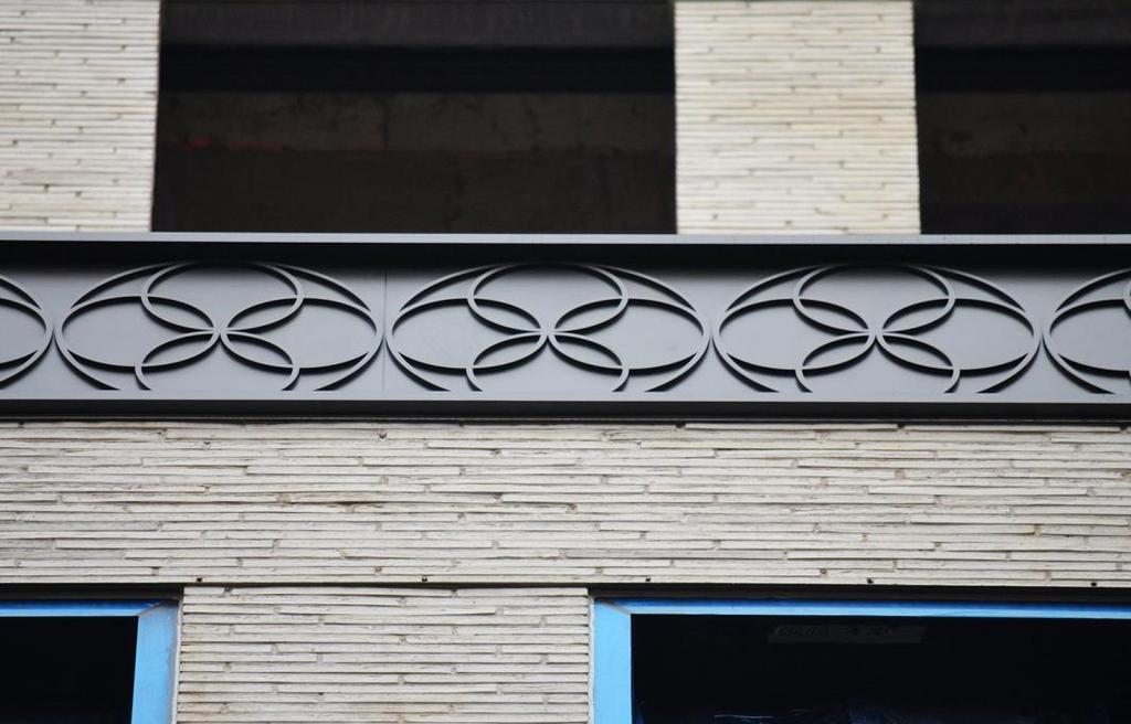 That s sort of a preview of what s going to be at a couple of floors at the base of the building, this ornate decorative pattern, which I think related to a lot of the metalwork that you see in the
