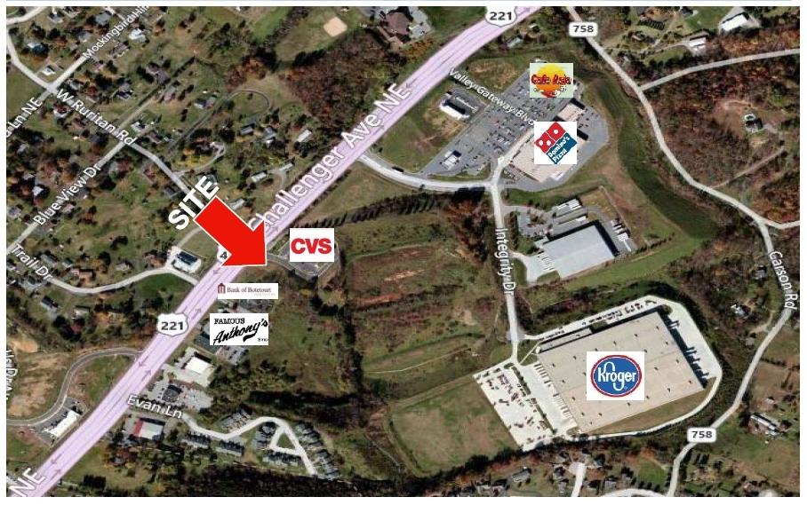 1.36 ACRE - DEVELOPMENT PARCEL AVAILABLE NOW 3911 Challenger Ave, Roanoke, VA 24012 SALE PRICE: $599,900 PROPERTY OVERVIEW Commercial developmental land lot consisting of 1.