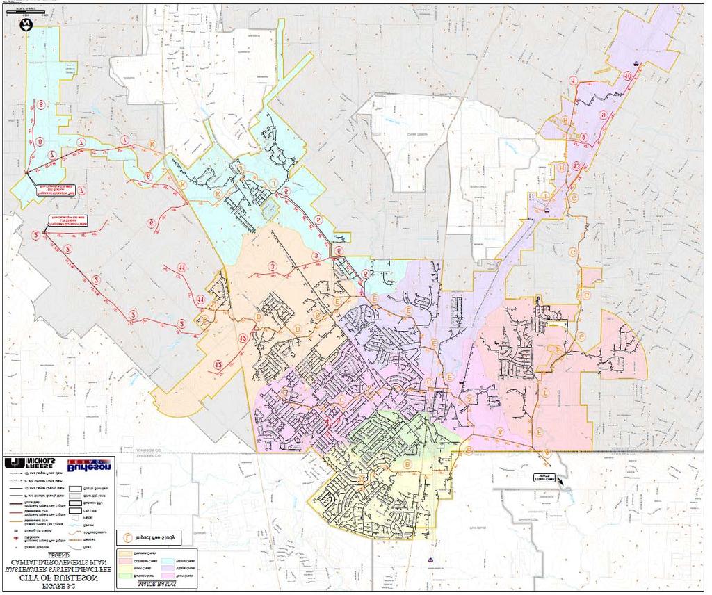 EXHIBIT E WASTEWATER CAPITAL IMPROVEMENTS PLAN NOTE: Larger maps are
