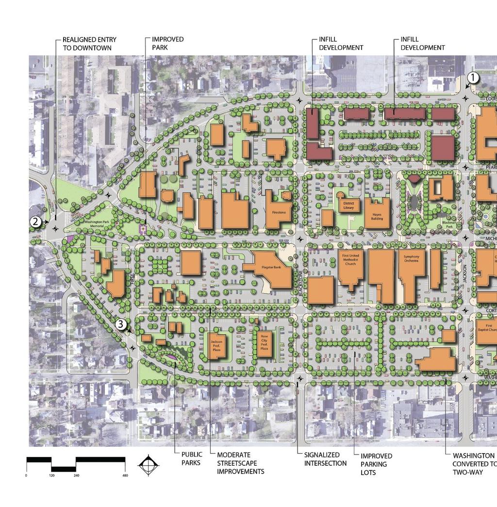 Depicted here is the Jackson Streetscape Master Plan, which includes everything inside the downtown Jackson loop.